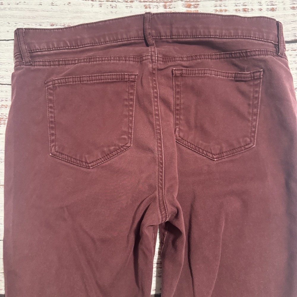 Ann Taylor Loft Curvy Straight Stretch Pants Maroon Women's Size 10 (Fits 32x23) - Picture 11 of 12